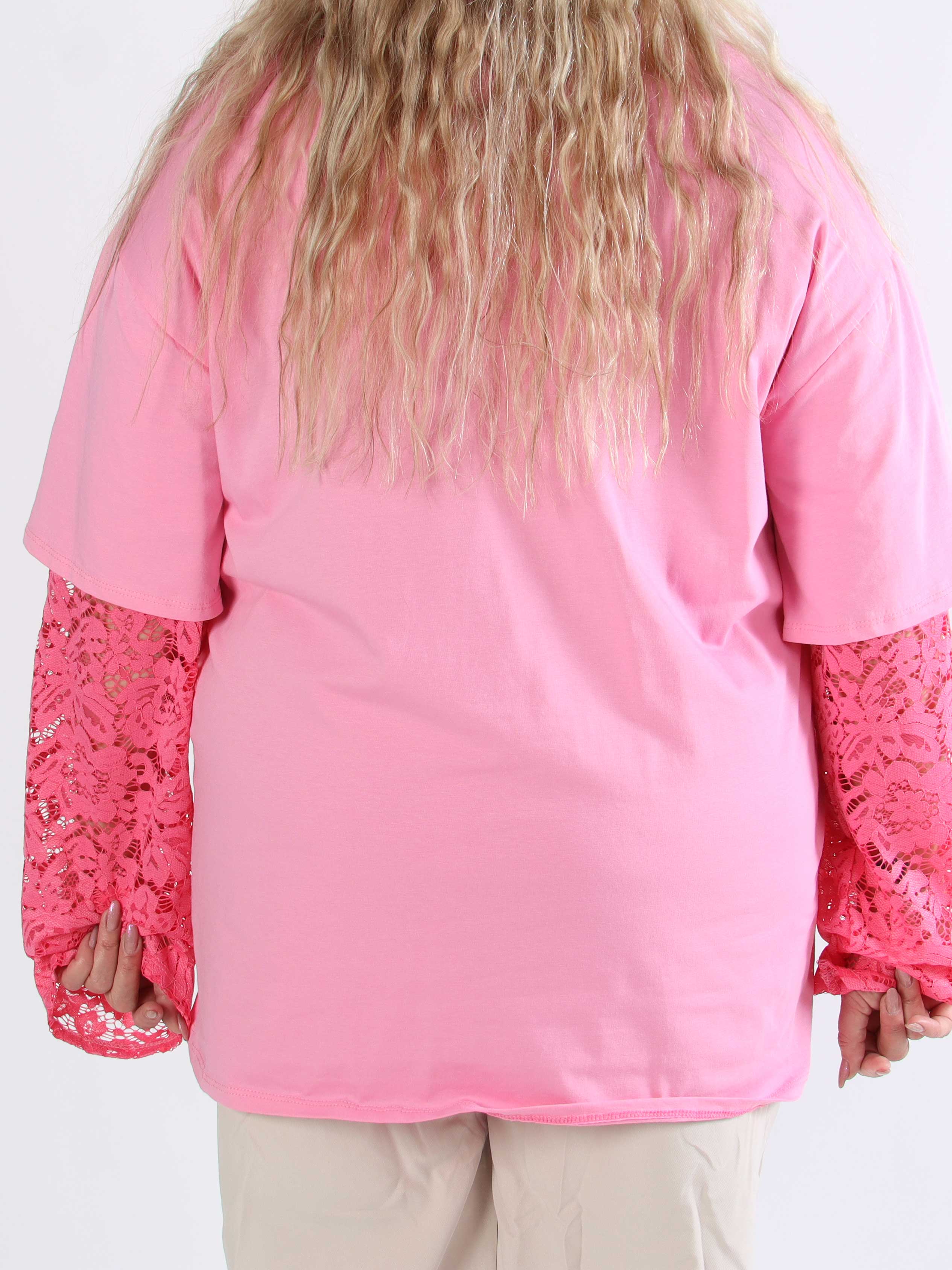 Valerie - T-shirt i bomuld med lange blonde ærmer